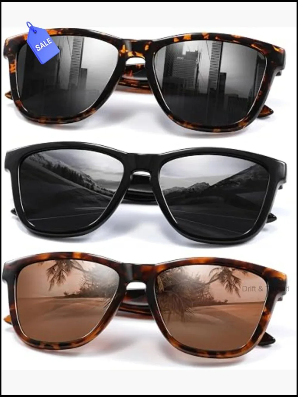 Classic Oval Polarized Sunglasses UV Protection for Men Women Driving